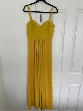 chinese dress ladies BCBGMAXAZRIA Women's One Shoulder Puff Sleeve Asymmetrical Midi Dress,  Yellow Cream Combo, X-Large at Amazon Women's Clothing store
